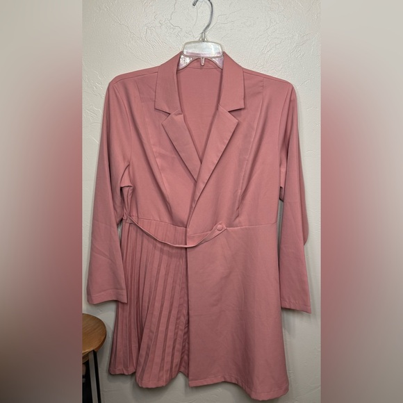 SHEIN Curve Dusty Pink Blazer Dress - Picture 2 of 10
